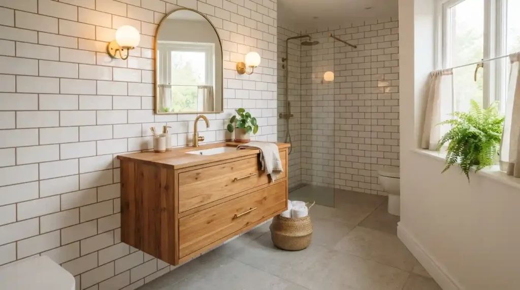 wood bathroom vanity